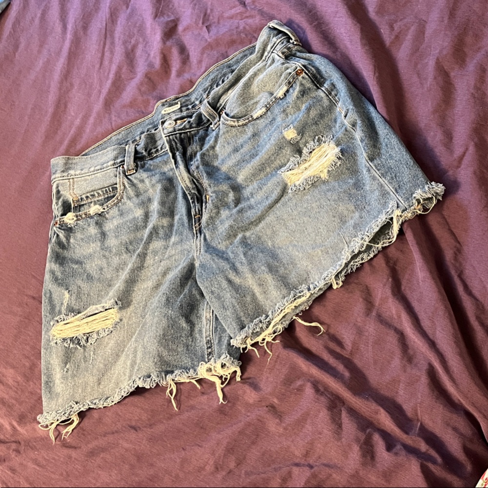 Old Navy Light Blue Ripped Jean Shorts
